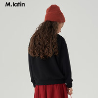 M.Latin/马拉丁童装儿童卫衣24年春装男女大童龙元素毛巾绣新年卫衣 黑色 120cm