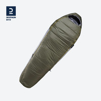 DECATHLON 迪卡侬 户外木乃伊露营睡袋冬季成人保暖加厚棉便携隔脏旅行冬季羽绒ODCF 0℃墨绿色 XL