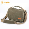 TARION图玲珑单肩帆布摄影包便携佳能单反包多功能相机包斜挎包大容量RS01 密林绿