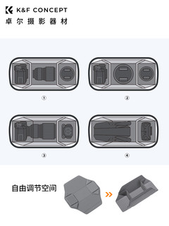 K＆F CONCEPT KFCONCEPT卓收纳包休闲旅行骑行通勤卡片机手机配件运动相机背包