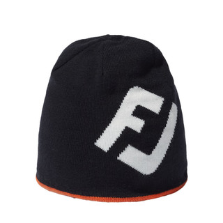 Footjoy高尔夫配件冬季男FJ两面戴简约保暖运动针织golf时尚套头帽子 黑色FH23BRL-0