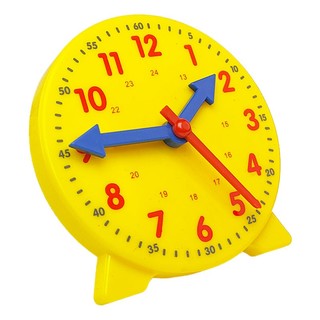 舜江 直径10cm钟表模型 三针联动时钟钟面 分针时针秒针可拆认识时间小学一二年级数学教具学具 三针联动 24时