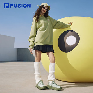 FILA FUSION斐乐潮牌女鞋BIANCO厚底鞋2024春硬糖鞋跑步鞋 雾灰绿/浅绿鼠尾草-FD 38.5