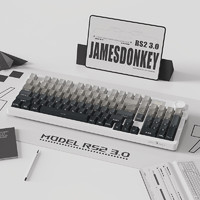 JAMES DONKEY 贱驴RS2 3.0侧刻三模无线蓝牙机械键盘98配列Gasket客制化热插拔