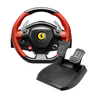 图马思特 X-box游戏主机款 法拉利458 双踏板 25cm盘面 240°弹力绳反馈 游戏方向盘 F1赛车模拟器地平线4