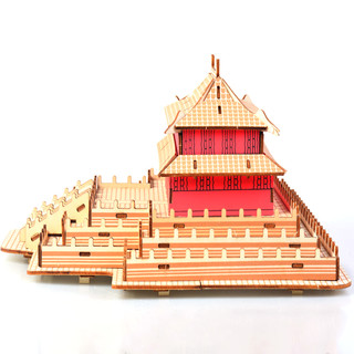 玩控 3d木质拼插立体拼图中国传统古代建筑拼装房子木制模型手工diy 太和殿