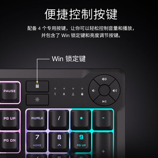 美商海盗船 K55 CORE RGB 游戏键盘 有线 10区RGB背光