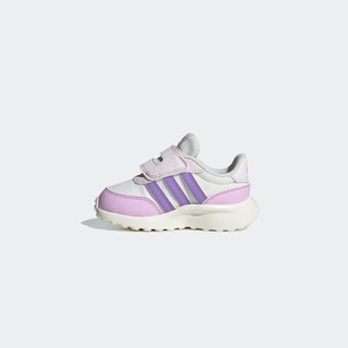 adidas RUN 70s AC I魔术贴休闲运动鞋女婴童阿迪达斯 汉玉白/粉色/紫色 27(160mm)