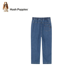 暇步士（Hush Puppies）童装男童裤子2023冬装儿童裤子双牛仔裤 蓝牛仔 160cm（偏大一码）