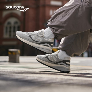 Saucony索康尼SHADOW 6000RE休闲鞋男女冬季板鞋男轻便厚底增高男运动鞋 灰5 42码