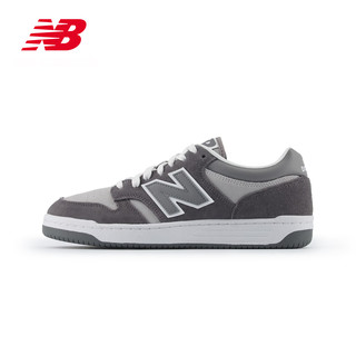 NEW BALANCE 24男鞋女鞋BB480L系列复古拼接百搭运动休闲板鞋 浅灰色/深灰色 BB480LEC 40 (脚长25cm)