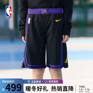 NIKE成人洛杉矶湖人队CE 23-24赛季SW球裤短裤男运动短裤篮球裤 黑色成人款 2XL