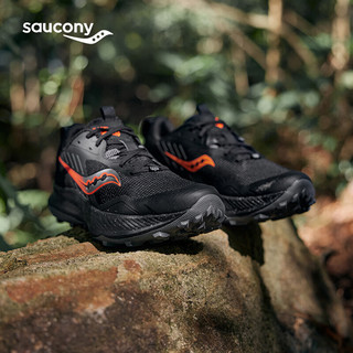 Saucony索康尼BLAZE TR炽焰户外越野跑鞋男运动鞋24年防滑登山徒步鞋 黑红100【男款】 42.5