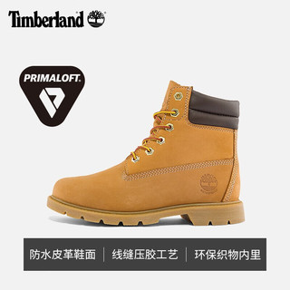 Timberland添柏岚女鞋休闲靴秋冬户外防泼水皮革P棉鞋踢不烂大黄靴A161G A161GW231/小麦色 39.5