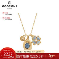 GOOSSENS TALISMAN系列项链时尚四叶草 精致可爱首饰奢侈品饰品节日送女友 GOOH21NE08YG01蓝色