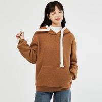 GIORDANO 佐丹奴 连帽袋鼠兜宽松卫衣女款