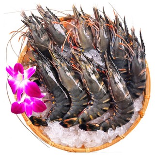 渔传播 越南黑虎虾新鲜大虾400g*3盒48只鲜活速冻老虎虾海鲜水产