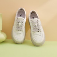 海澜之家 小白鞋女2023新款鞋子女厚底小白鞋女白色运动鞋女板鞋面包鞋