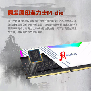 KINGBANK 金百达 白刃 DDR5 6800MHz RGB 台式机内存 灯条 白色 16GB C34