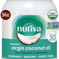 nutiva 冷榨初榨椰子油，54盎司/1.6升
