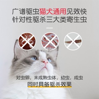 芸灵 驱虫药犬猫内外同驱驱虫片剂小型犬猫阿苯达唑片4片/盒