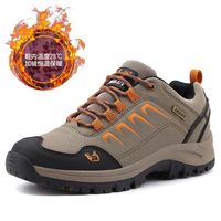 AT ANGTOO 安崉跨境2024秋冬大码户外低帮登山鞋男防滑耐磨情侣越野徒步 708棕色(加棉) 37