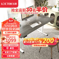 Loctek 乐歌 电动升降电脑桌电竞台式书桌学习桌子E2浅灰木纹色1.2m桌
