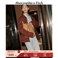 ABERCROMBIE & FITCH【龙年系列】男装 美式红色针织外套新年夹克 355454-1 红色图案 XS (170/84A)