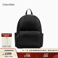 Calvin Klein Jeans24春夏男士简约字母校园休闲通勤双肩包书包40W0988 BAE-太空黑 OS