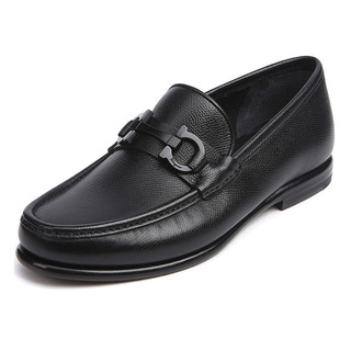 Ferragamo 菲拉格慕 男士CROWN系列牛皮商务正装皮鞋 黑色02A879 0688525 7.5/41.5