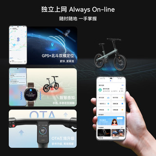 XDS 喜德盛 华为智选智能电助力自行车零时延助力鸿蒙智联室内一车多用 深空灰