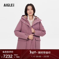 AIGLE艾高冬季GORE-TEX防风防雨保暖户外锁温厚款鹅绒羽绒服女 干枯玫瑰 AS334 40(170/92A)