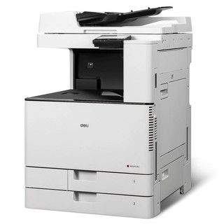 deli 得力 201CR多功能激光彩色打印复印一体机A3彩色激光wifi大型办公一体机打印机 双层纸盒M201CR工作台套装