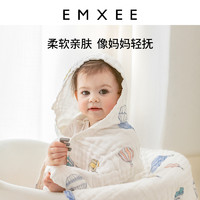 88VIP：EMXEE 嫚熙 婴儿纱布纱罗浴巾新生超软全棉纯棉宝宝洗澡专用儿童吸水速干