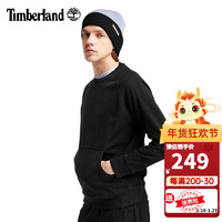 Timberland添柏岚卫衣男 秋冬户外运动毛圈保暖插肩圆领上衣长袖T恤A2D3J A2D3J001/黑色 M/175