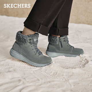 斯凯奇（SKECHERS）女子冬季休闲鞋缓震耐磨保暖鞋子144770 炭灰色CHAR 39.5