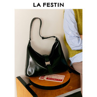 La Festin 拉菲斯汀 门票包2023年新款大容量单肩斜挎包女法式通勤腋下托特包 621902 骑士黑