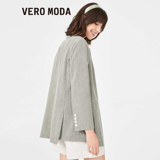 VEROMODA 翻领双排扣西装外套女 E05丛林绿色加花色 165/84A/M