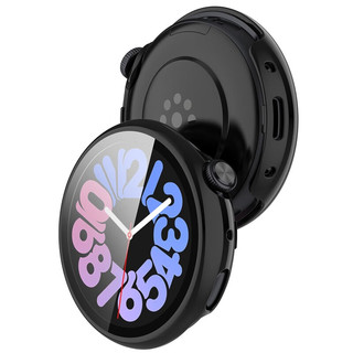 KMaxAI 适用Vivo Watch 3保护膜+壳 一体全包 手表表盘屏幕贴膜&保护套 防刮防指纹防摔硬壳+钢化膜 黑色