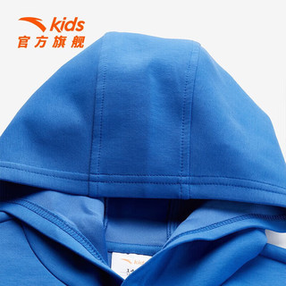 安踏（ANTA）儿童卫衣男童连帽套头衫舒适简约运动卫衣官网 汲水蓝-1 175cm