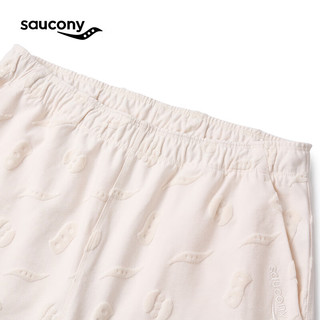 Saucony索康尼运动裤女冬季舒适保暖裤女24年宽松卫裤 浅米色 S(165/76A)