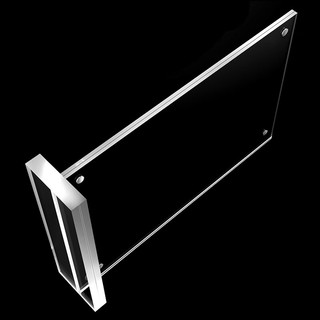 海斯迪克 亚克力展示牌 双面桌牌台卡架广告牌 水晶抽拉横款（210×297mm）
