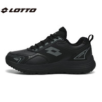 乐途（LOTTO）运动休闲鞋男防滑防水时尚跑步鞋1037 黑色(加绒男款) 42 
