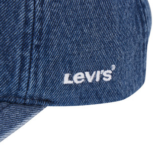 Levi's李维斯24春季男士棒球帽刺绣字母显脸小 牛仔色 D7589-0009 OS
