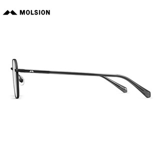 陌森（Molsion）眼镜百搭修颜镜架近视可配度数MJ7332 B11半光哑黑 单镜框 