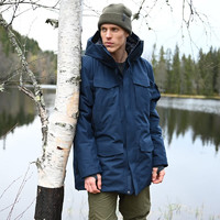 NORRONA oslo GTX Thermo300 男士派克大衣户外防寒保暖连帽外套 靛蓝 indigo night blue S