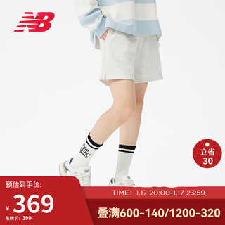 NEW BALANCE 裤子女款舒适百搭运动休闲简约透气针织短裤AWS33500 SAH M 