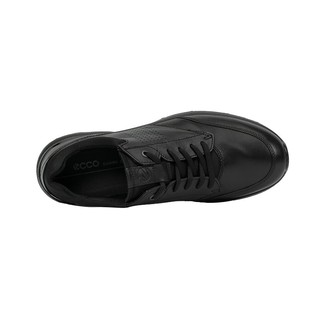 ECCO【JD物流】爱步 Irving 运动鞋男系带休闲鞋 简约舒适真皮健步鞋 51052-黑色 39