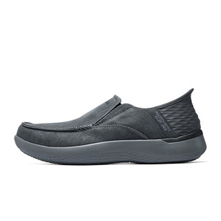 斯凯奇（Skechers）男士休闲健步鞋205065 炭灰色/CHAR 43