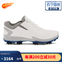 ecco 爱步 高尔夫球鞋BIOM G3 CLEATED GOLF时尚舒适 耐磨稳定 防水男士防滑钉高尔夫鞋 白色 42码